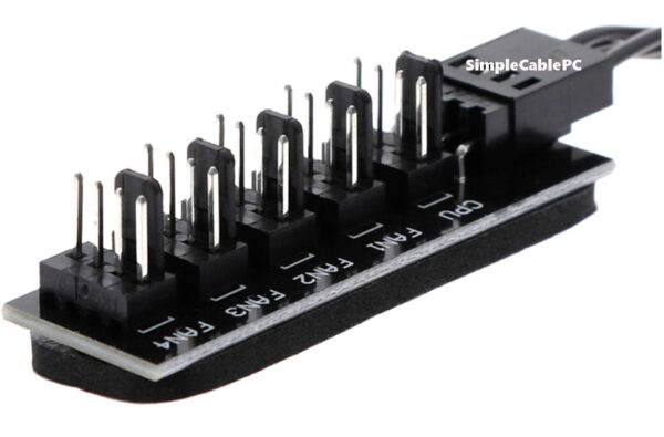 Hub Ventilador Molex A 4 Pin / 3 Pin- Pwm Para Pc- 5 Vias