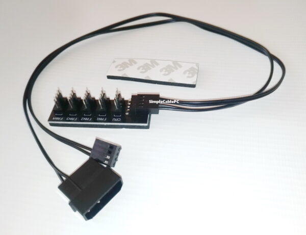 Hub Ventilador Molex A 4 Pin / 3 Pin- Pwm Para Pc- 5 Vias - Image 2