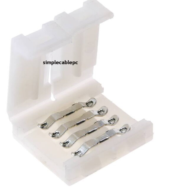 Conector Rgb 4 Pines Presión 10mm Para Tira Led 5050 -3528