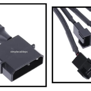 Cable Molex a 4 Pin - Molex a 3 Pin - Conecta 4 Ventiladores