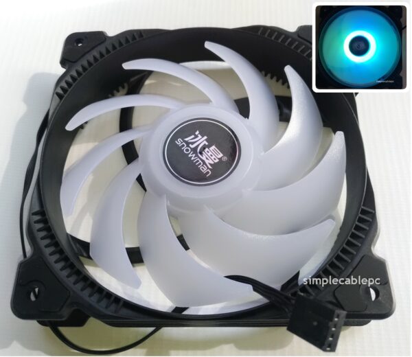 Ventilador 120 Mm Rgb Fijo Led - Fan Cooler 120 Mm - 4 Pin