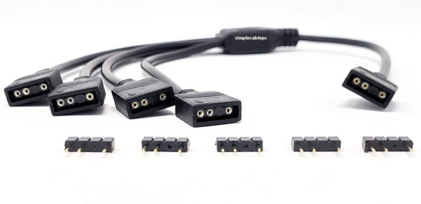 Cable Rgb Splitter 3 Pines - 5v Cable Argb 4 Vias - Imagen 2