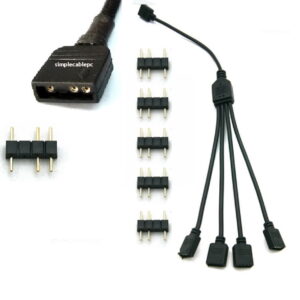 Cable Rgb Splitter 3 Pines - 5v Cable Argb 4 Vias