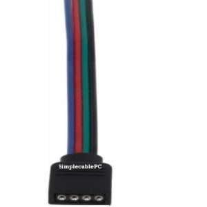Cable Conector Rgb Hembra Cinta Led 4 Pin Conector