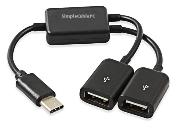 Hub Usb Tipo C - Otg Tipo C - a 2 Puertos Usb