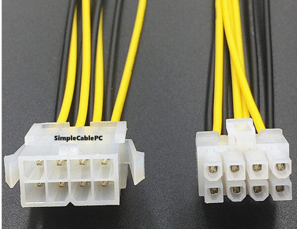 Cable Extensión Eps 8 Pin A 8 Pin 12 V  Cpu Motherboard - Imagen 2