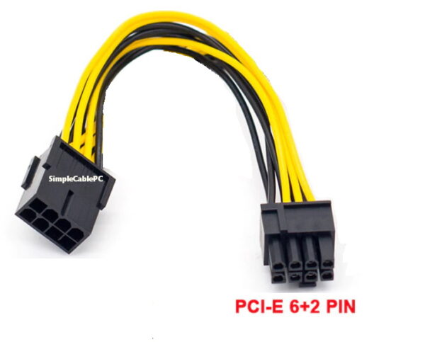 Cable Extensor Pcie 8 Pin A 8 Pin -6 Pin (6+2) Tarjeta Video