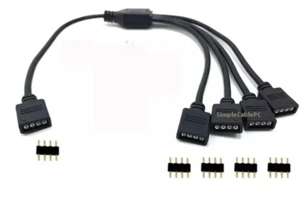 Cable Rgb Splitter 4 Pines-4 Vías- Cinta Led -ventiladores