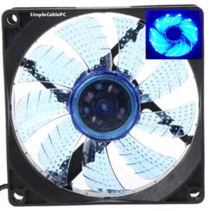 Ventilador 90 Mm X 25 Mm 12v Cooler Fan Led- 9 Cm X 9 Cm