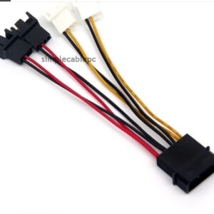 Cable Molex A 4 Pin/ Molex A 3 Pin - Conecta 4 Ventiladores