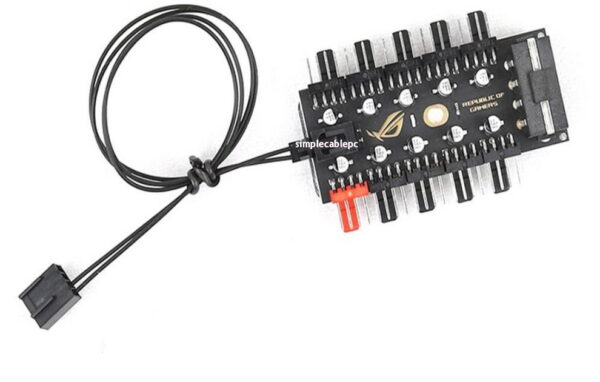 Hub Ventilador Molex a 4 Pin / 3 Pin- Pwm Para P- 10 Vias