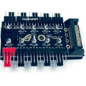 Hub Ventilador Sata A 4 Pin / 3 Pin- Pwm Para Pc- 10 Vias