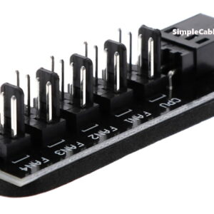 Hub Ventilador Molex A 4 Pin / 3 Pin- Pwm Para Pc- 5 Vias
