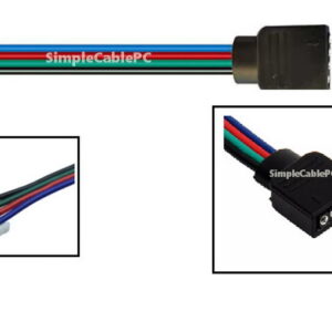 Conector Cable Rgb 4 Pin Hembra Y Conector Presión Cinta Led