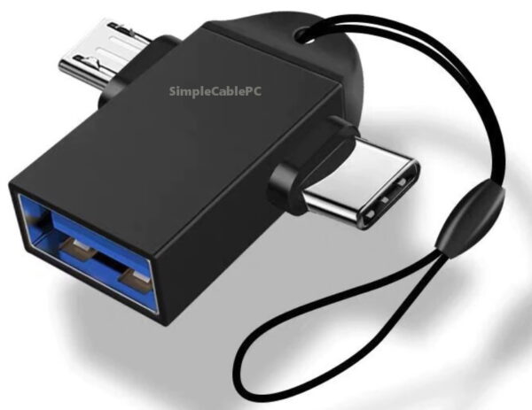 Adaptador  Usb 3.0  A Otg Tipo C Y Micro Usb Convertidor