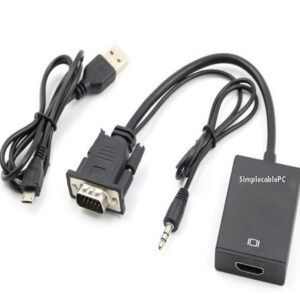 Convertidor Vga a Hdmi - Vga Macho a Hdmi Hembra con Audio