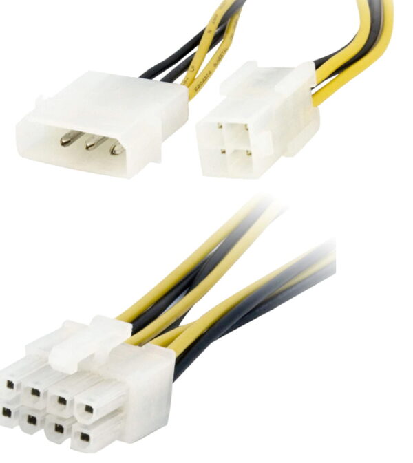 Cable Atx 4 Pin Y Molex A 8 Pin Eps 12v Para Motherboard Cpu - Image 2