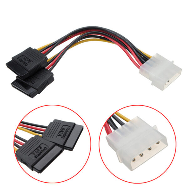 Cable Molex A Sata - Añade 2 Puertos Sata Adicionales