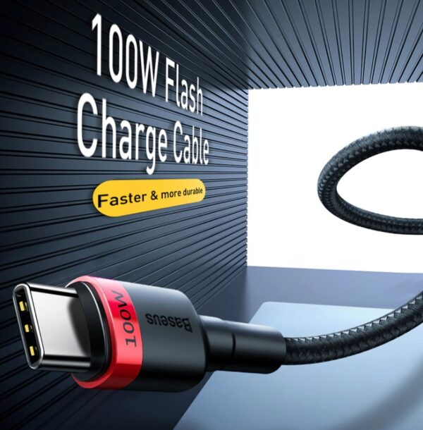 Cable Usb Tipo C a Tipo C - Carga Rápida Pd 100w Basseus 2m - Image 3