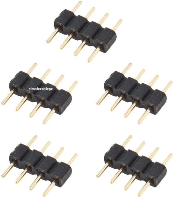 Conector Rgb Macho 4 Pines x5 Unidades