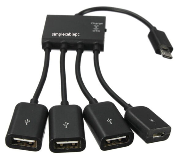 Cable Micro Usb Otg - Adaptador Hub Tableta y Celular