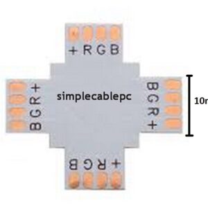 Conector Rgb X 10mm 4 Pin Cinta/tira Led + Conector Presión