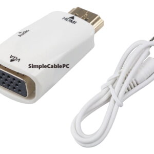 Convertidor Hdmi a Vga - Adaptador Hdmi a Vga + Cable Audio
