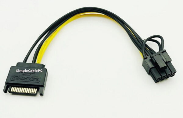 Sata a 6 Pin - Sata a 8 Pin - Cable 6+2 Tarjeta Grafica - Image 2