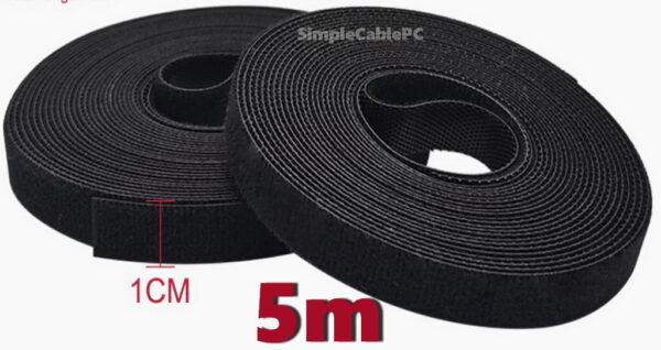 Organizador De Cables Velcro 5 Metros Largo X 1 Cm Ancho