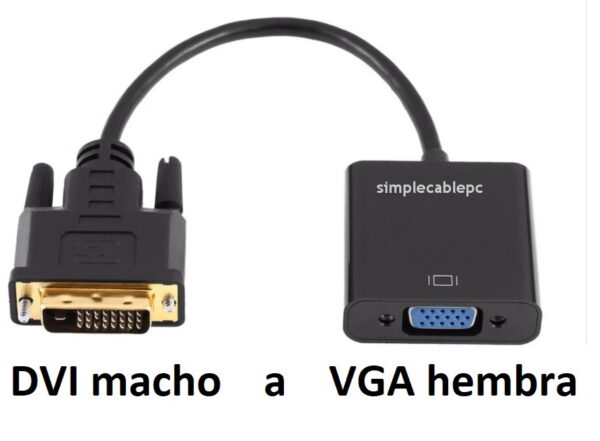 Convertidor Activo Dvi D 24+1 A Vga - Dvi A Vga Cable