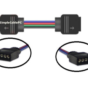 Cable Rgb 4 Pines Hembra Ambos Lados Conector