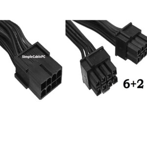 Cable 8 Pines Hembra a 2x 6+2 Tarjetas Video Grafica