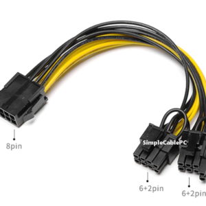 Cable De 8 Pines Hembra A 2x 6+2 Pines Tarjeta Video Grafica
