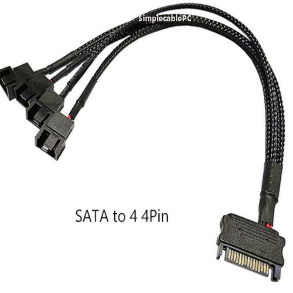 Cable Sata A 3 Pines - 4 Pines Ventilador 4 Vias Para Pc