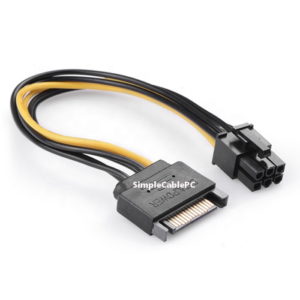 Cable Sata A 6 Pines Pin Pcie Para Tarjeta Grafica
