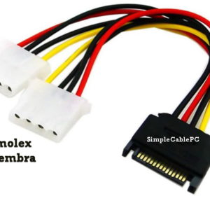Cable Sata Macho A Molex Hembra - Sata A Molex