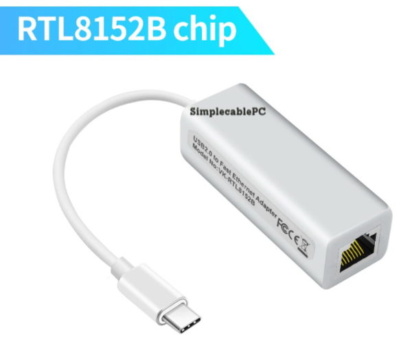Tarjeta De Red Usb Tipo C Rj45 Rtl8152b Windows Mac