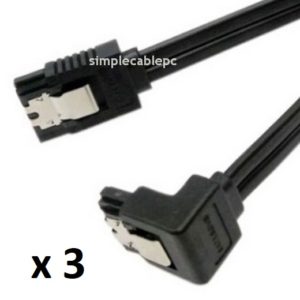 Cable Sata a Sata en L – 6 Gb/s – Sata III x3unidad