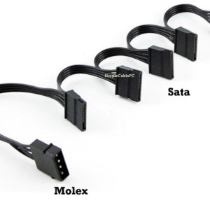 Cable Multiplicador Sata X 5 - Splitter Divisor Molex A Sata
