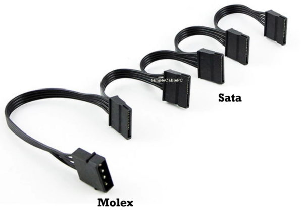 Cable Multiplicador Sata X 5 - Splitter Divisor Molex A Sata