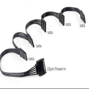 Cable Multiplicador Sata X 5 - Splitter cable energia