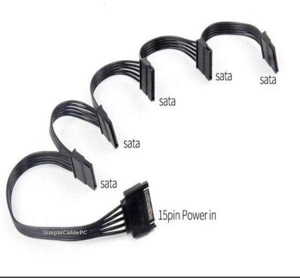 Cable Multiplicador Sata X 5 - Splitter cable energia
