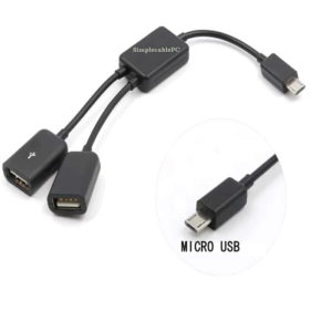 Hub Micro Usb - Otg- a 2 Puertos Usb Celular, Tableta, Pc