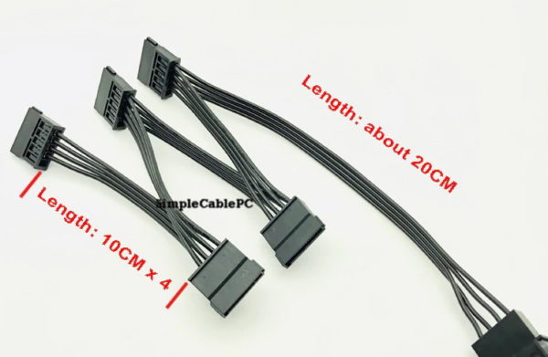 Cable Multiplicador Sata X 5 - Splitter cable energia - Image 2