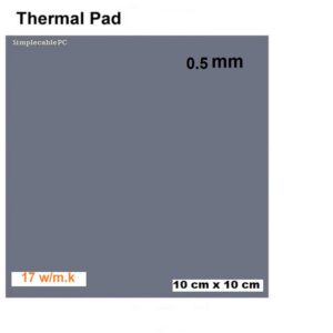 Thermal Pad Pad Termico 10cmx10cmx0.5mm Alto Rendimiento 17wmk