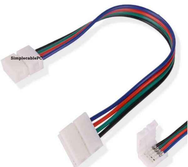 Conector Cable Rgb 4 Pin - Union Cinta Led Sin Soldadura - Imagen 2