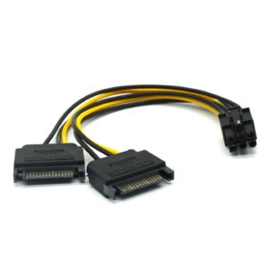 Cable Sata A 6 Pines Pin Pcie Tarjeta Grafica- Doble Sata