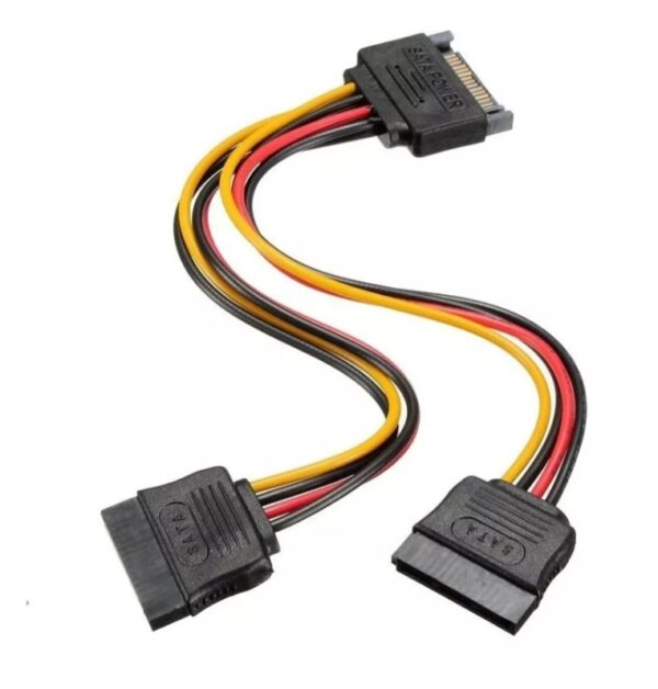 Cable Sata Macho a dos Hembra - Multiplicador Sata Energia