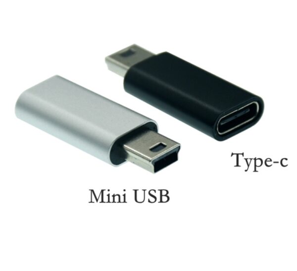 Adaptador mini usb tipo B, a usb tipo C
