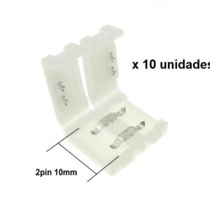 Conector 2 Pines Presión 10mm Para Tira Led 5050 - 5630
